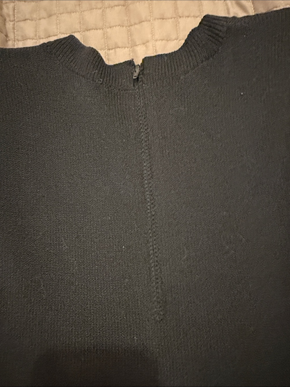 St. John Black Knit Basics Sweater with Gold Logo